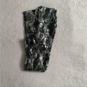 Carbon 38 High Waisted Snake Print Workout Leggings